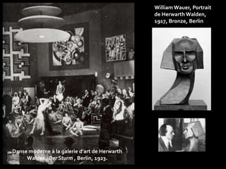 Danse moderne à la galerie d'art de Herwarth 
Walden, Der Sturm , Berlin, 1923. 
William Wauer, Portrait 
de HerwarthWalden, 
1917, Bronze, Berlin 
 