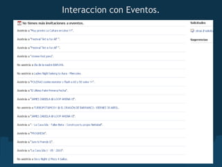 Interaccion con Eventos.
 