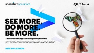 KEY RESEARCH FINDINGS FINANCE & ACCOUNTING
 