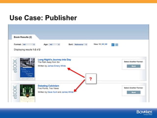 Use Case: Publisher
 