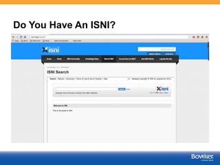 Do You Have An ISNI?
53
 