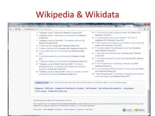 Wikipedia & Wikidata
 