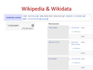 Wikipedia & Wikidata
 