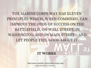 11 Marine Corps Principles to Apply to Business Slide 10