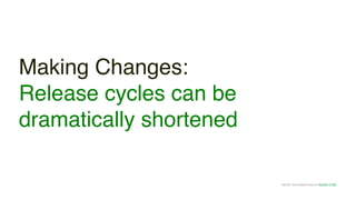 MORE INFORMATION AT NGINX.COM
Making Changes:
Release cycles can be
dramatically shortened
 