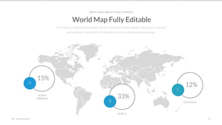 43
NORTH
AMERICA
A
15%
AFRICA
B
33%
AUSTRALIA
C
12%
World Map Fully Editable
WRITE HERE ABOUT YOUR COMPANY
The Universe is all of time and space and its contents. It includes planets, moons, minor planets,
stars, galaxies, the contents of intergalactic space, and all matter and energy.
00 - Nome sezione
 