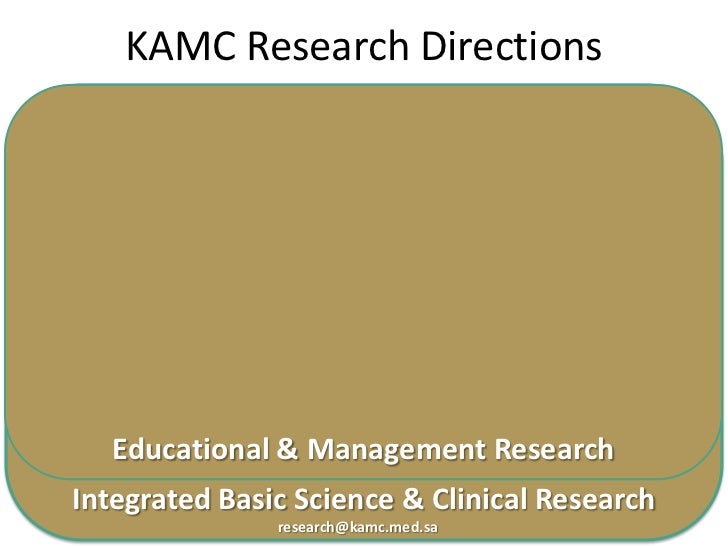 The Future Of Research At Kamc