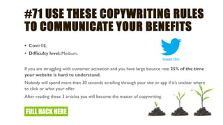 #76 CREATE A BETTER EMAIL
MARKETING CAMPAIGNS
• Cost: 0$;
• Difficulty level: Medium;
With 4 billion accounts worldwide an...