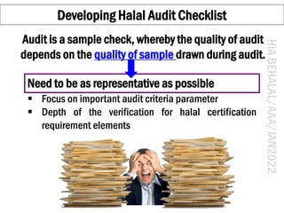 HALAL INTERNAL AUDIT (FOOD : MALAYSIA HALAL CERTIFICATION REQUIREMENTS ...