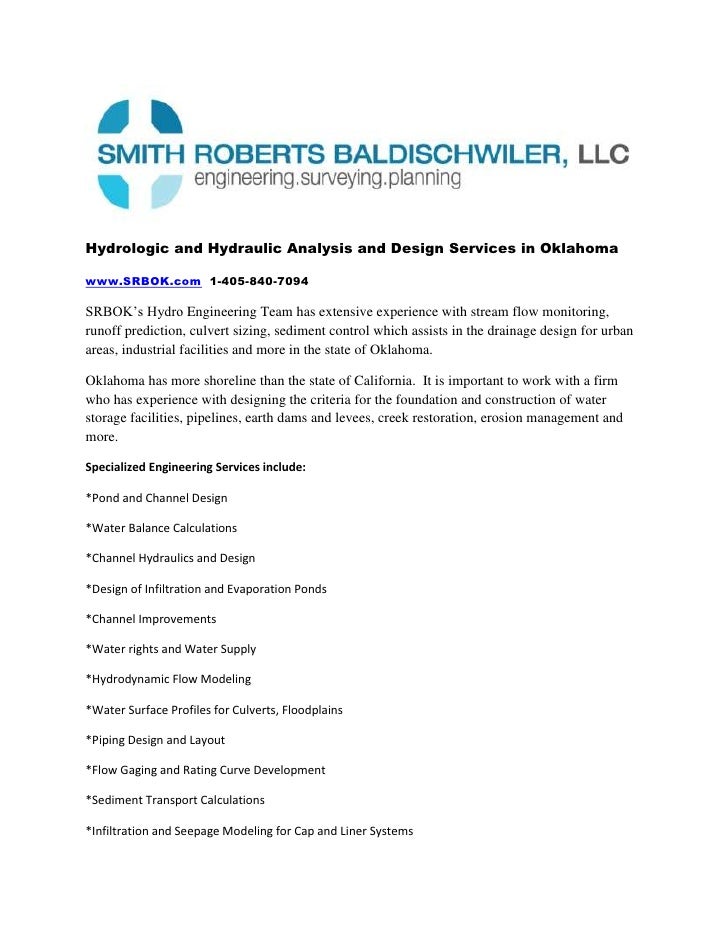 Hydrologic and Hydraulic Analysis and Design Services in Oklahoma