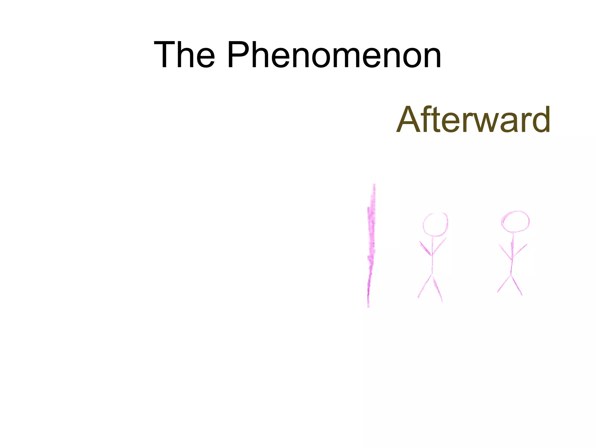 The Phenomenon
           Afterward
 