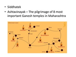 • Siddhatek
• Ashtavinayak – The pilgrimage of 8 most
important Ganesh temples in Maharashtra
 