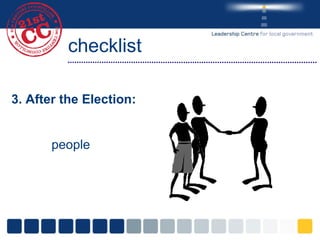 checklist 3. After the Election: people 