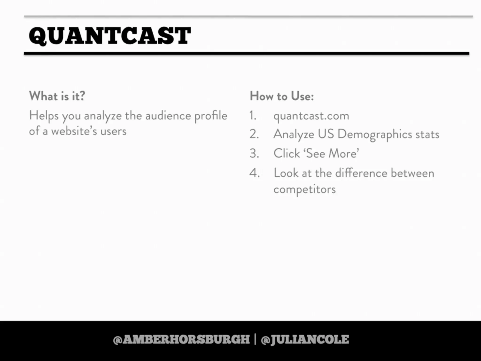 https://twitter.com/amberhorsburgh https://twitter.com/juliancole
 