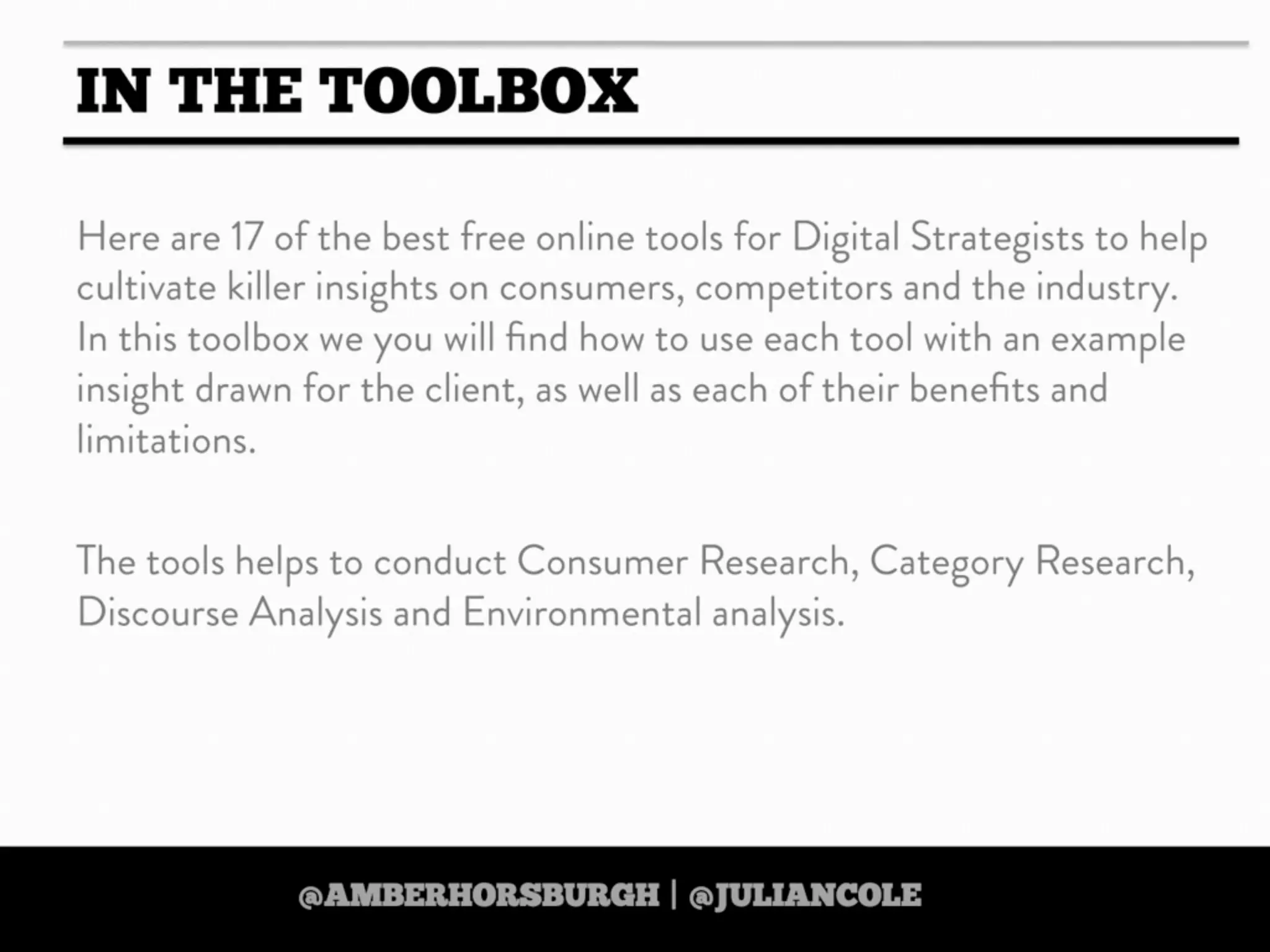 https://twitter.com/amberhorsburgh https://twitter.com/juliancole
 