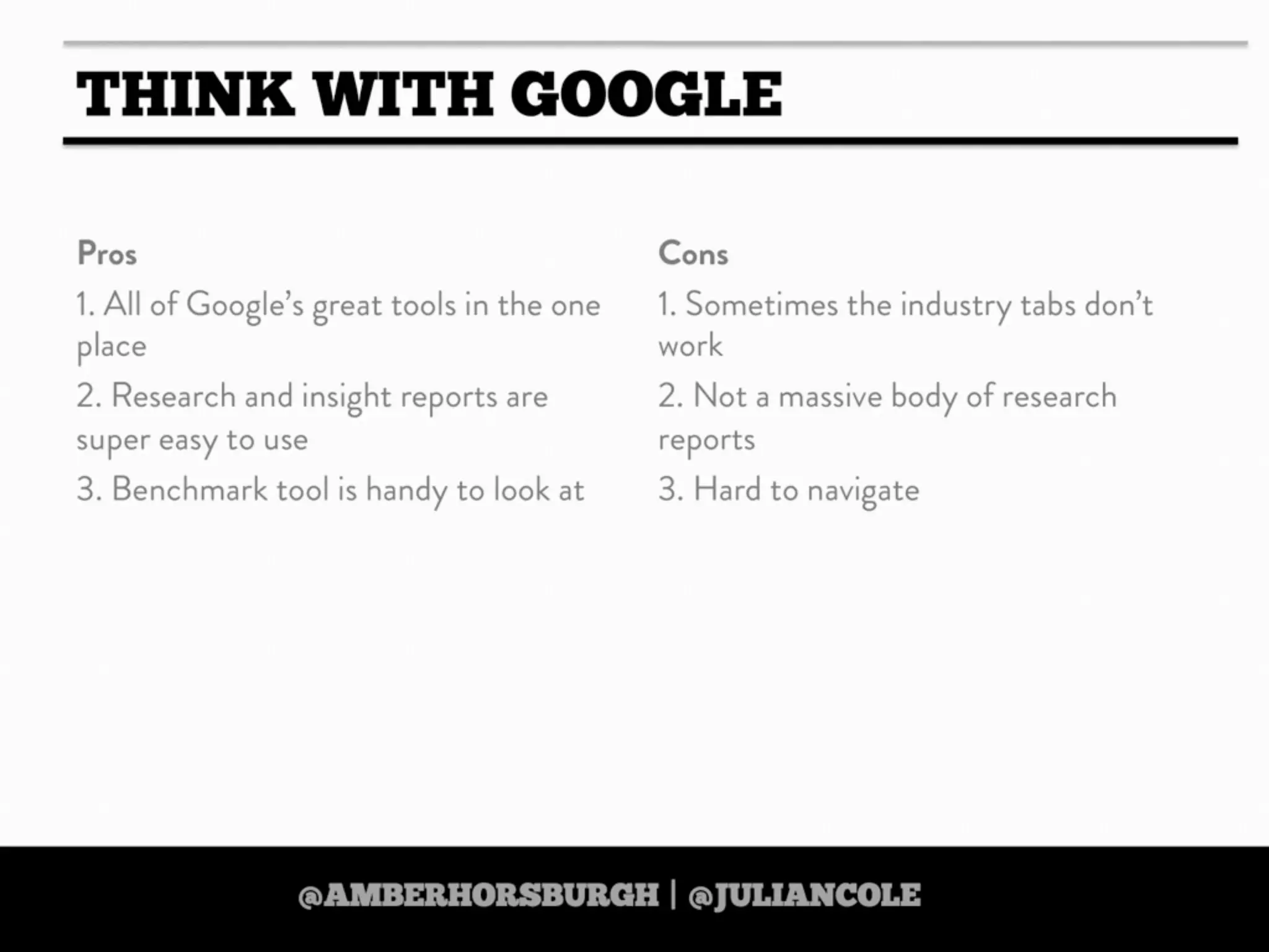 https://twitter.com/amberhorsburgh https://twitter.com/juliancole
 