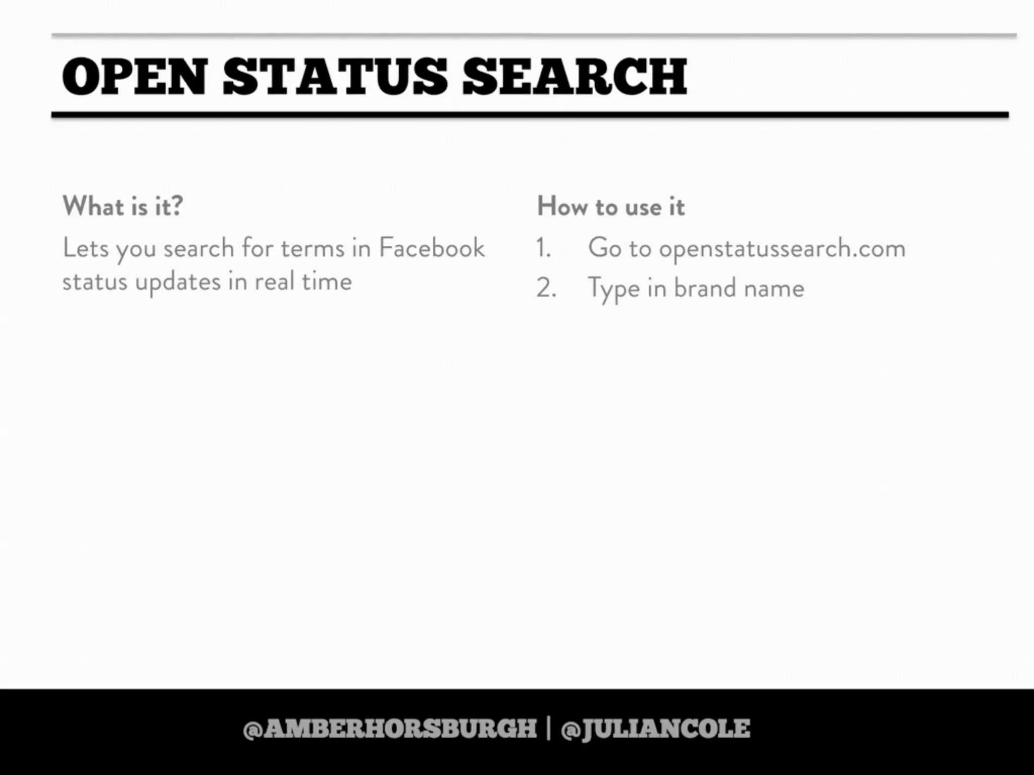https://twitter.com/amberhorsburgh https://twitter.com/juliancole
 