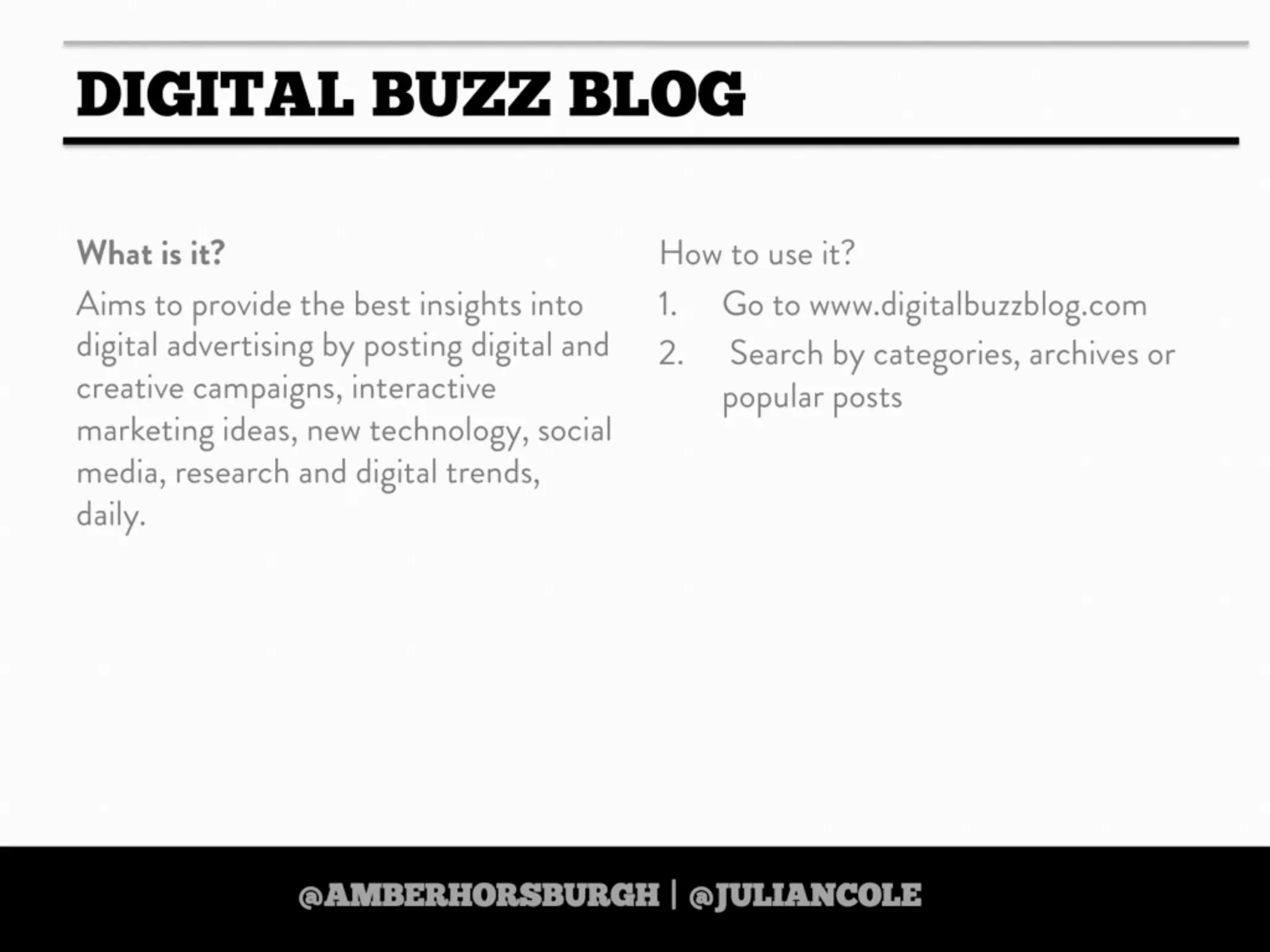 https://twitter.com/amberhorsburgh https://twitter.com/juliancole
 