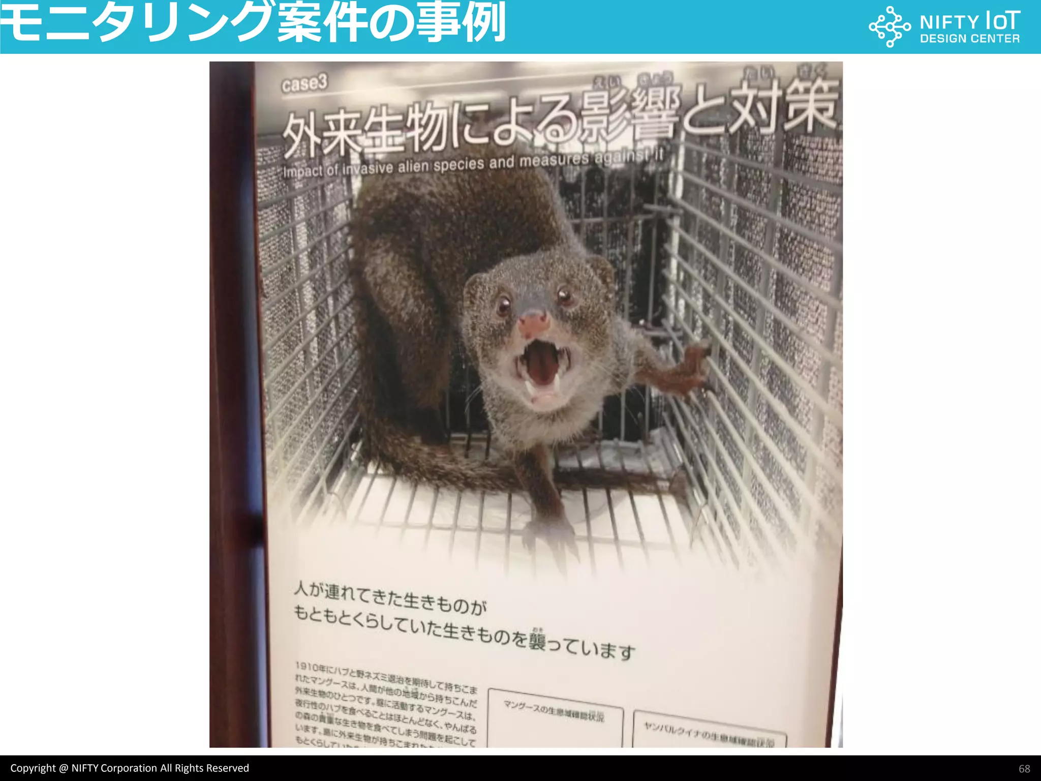 68Copyright @ NIFTY Corporation All Rights Reserved
モニタリング案件の事例
 