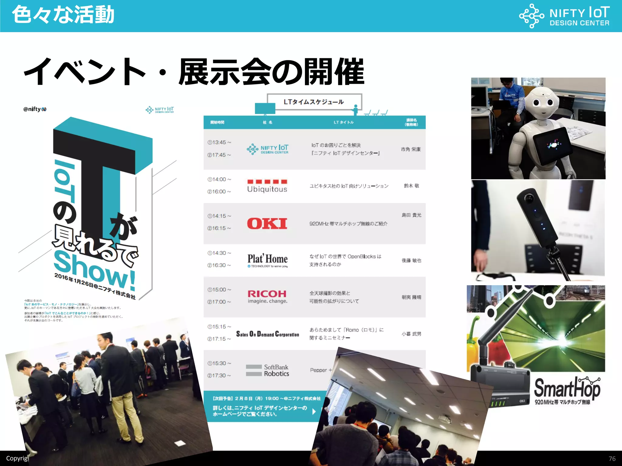 76Copyright @ NIFTY Corporation All Rights Reserved
色々な活動
イベント・展示会の開催
 