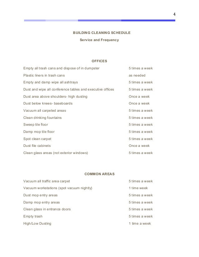 sample janitorial proposal and commercial cleaning estimate sample cleaning proposal for commercial
