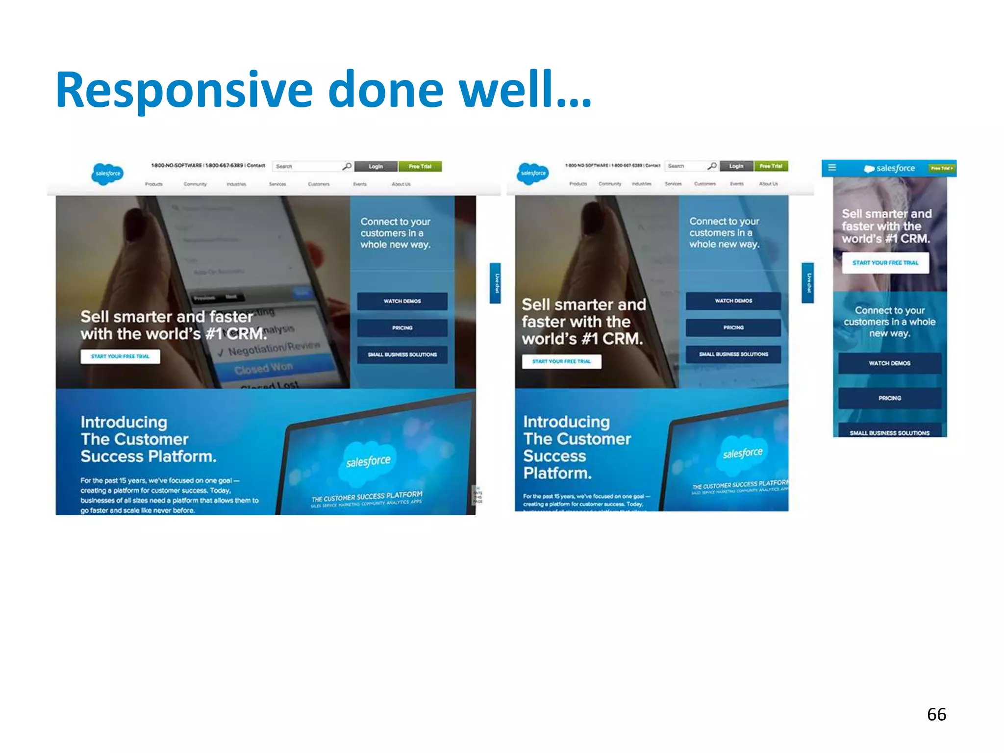 Responsive done well…
66
 