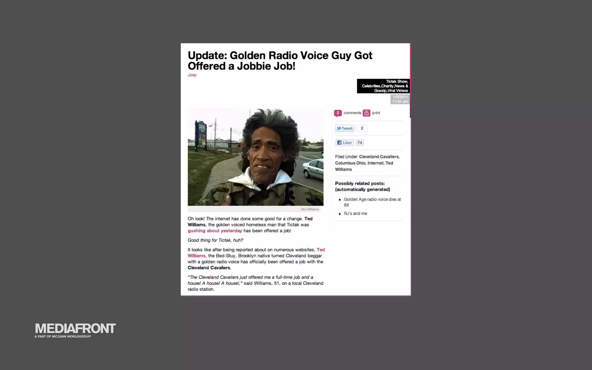 MEDIAFRONT
A PART OF MCCANN WORLDGROUP
 