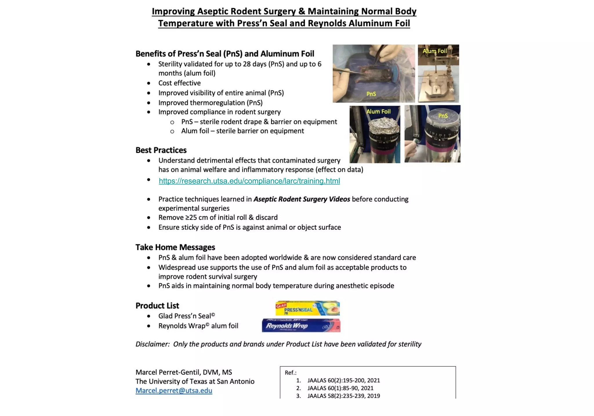 33
https://research.utsa.edu/compliance/larc/training.html
 