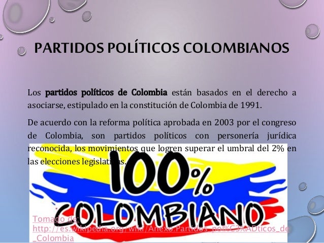Partidos Politicos en Colombia Partidos Politicos en Colombia