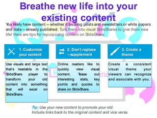 Breathe new life into your
existing contentYou likely have content -- whether it be blog posts and newsletters or white pa...