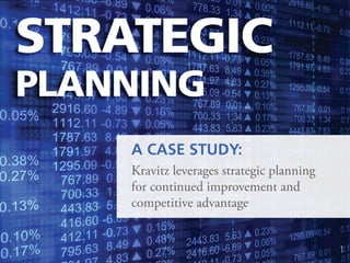 A CASE STUDY:
Kravitz leverages strategic planning
for continued improvement and
competitive advantage
1
 
