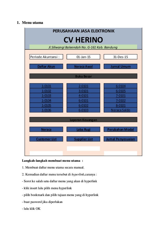 Langkah Langkah Membuat Jurnal Umum Di Microsoft Excel