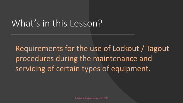 OSHA Lockout / Tagout Rule | PDF