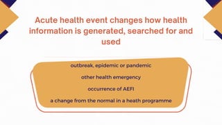Managing infodemics during outbreaks and other acute health events | PPTX
