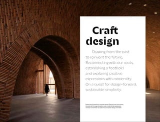 020 021
PECLERS PARIS MEN'S FASHION FW23-24
STORY LONGEVITY
	Craft
design
	 Drawing from the past
to reinvent the future.
...