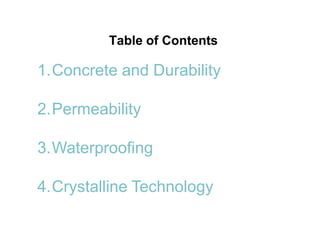 Integral Crystalline Waterproofing Technology | PDF