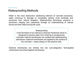 Integral Crystalline Waterproofing Technology | PDF
