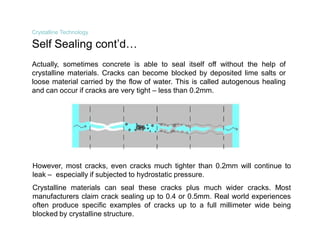Integral Crystalline Waterproofing Technology | PDF