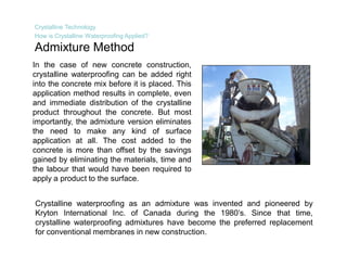 Integral Crystalline Waterproofing Technology | PDF