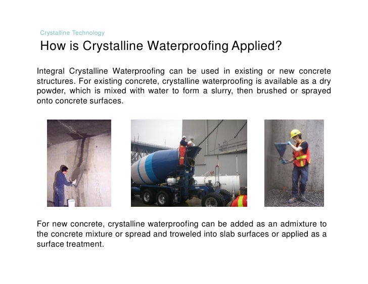 Integral Crystalline Waterproofing Technology