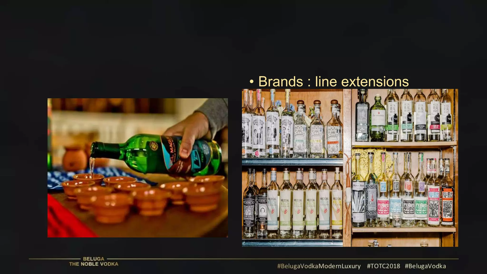 • Brands : line extensions
 