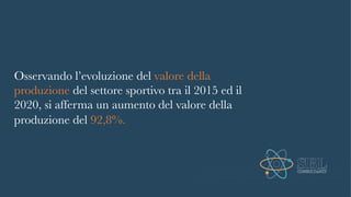 Valore della produzione - Imprese sportive Italia 2020