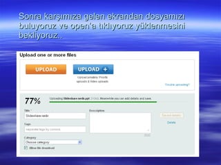 Sonra karşımıza gelen ekrandan dosyamızı buluyoruz ve open’a tıklıyoruz yüklenmesini bekliyoruz.. 