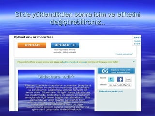 ݺߣ yüklendikden sonra isim ve etiketini değiştirebilirsiniz.. 