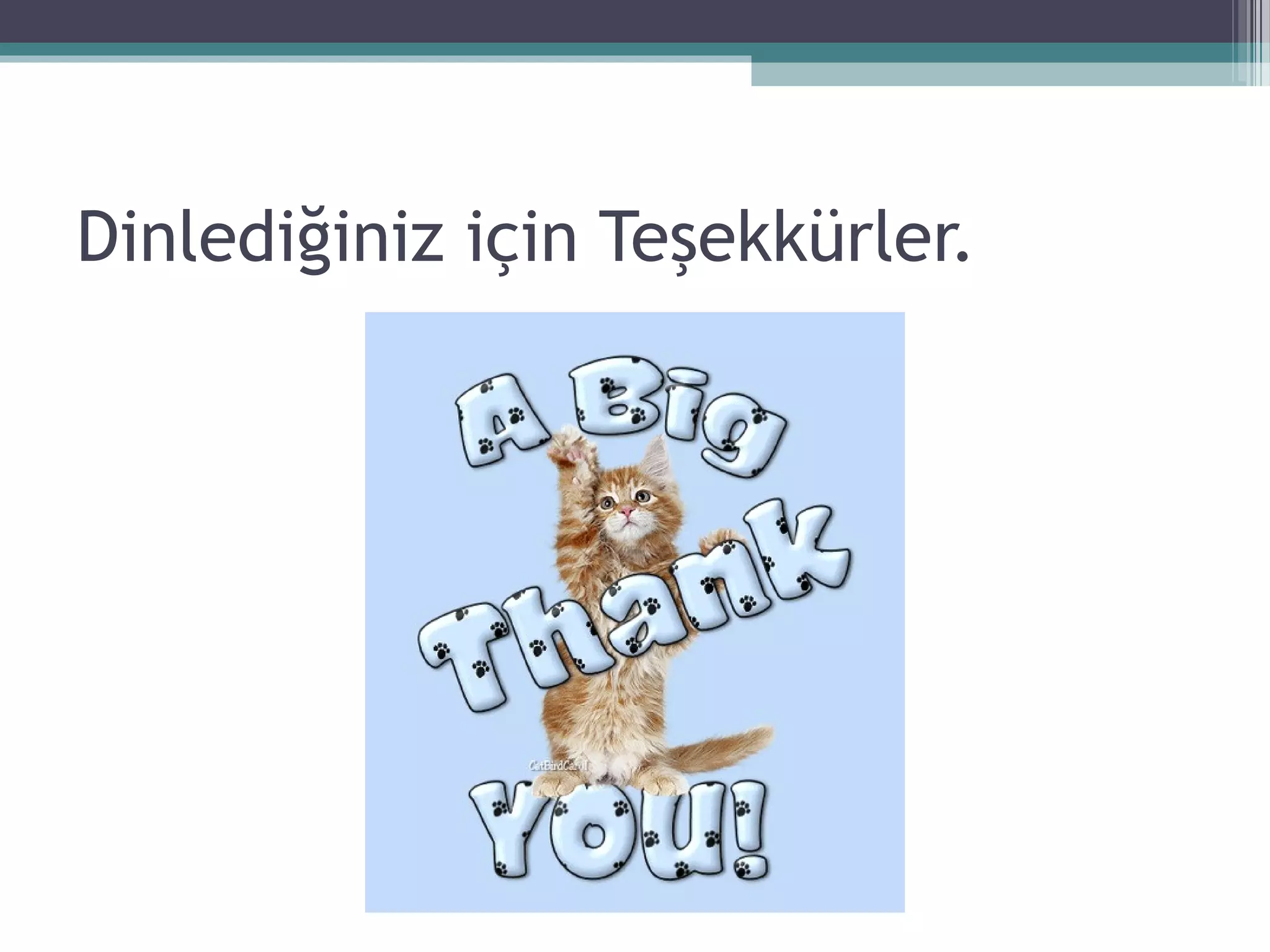 Dinlediğiniz için Teşekkürler.
 