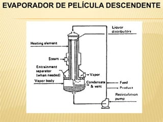 EVAPORADOR DE PELÍCULA DESCENDENTE
 