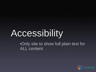 Accessibility Only site to show full plain text for ALL content 