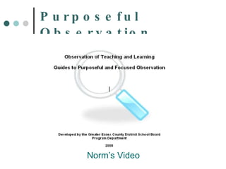 Purposeful Observation Norm’s Video 