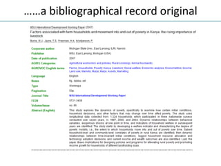 ……a bibliographical record original
 