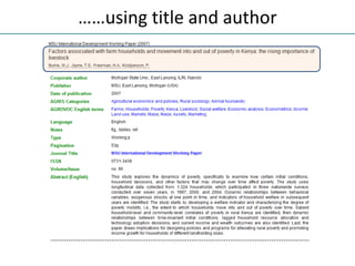 ……using title and author
 